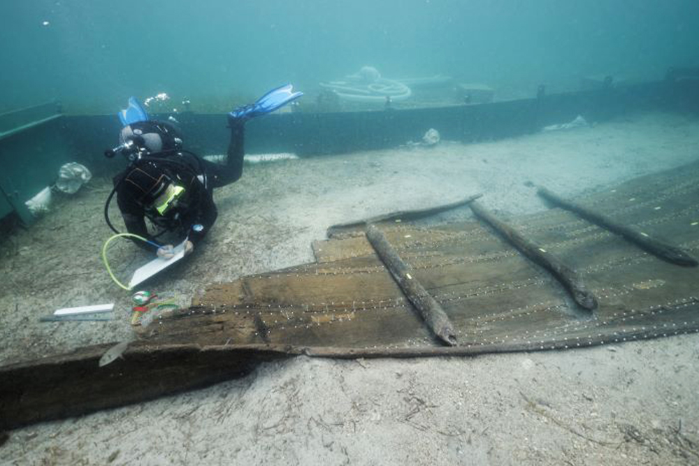 Обнаруженная у берегов Хорватии затонувшая лодка