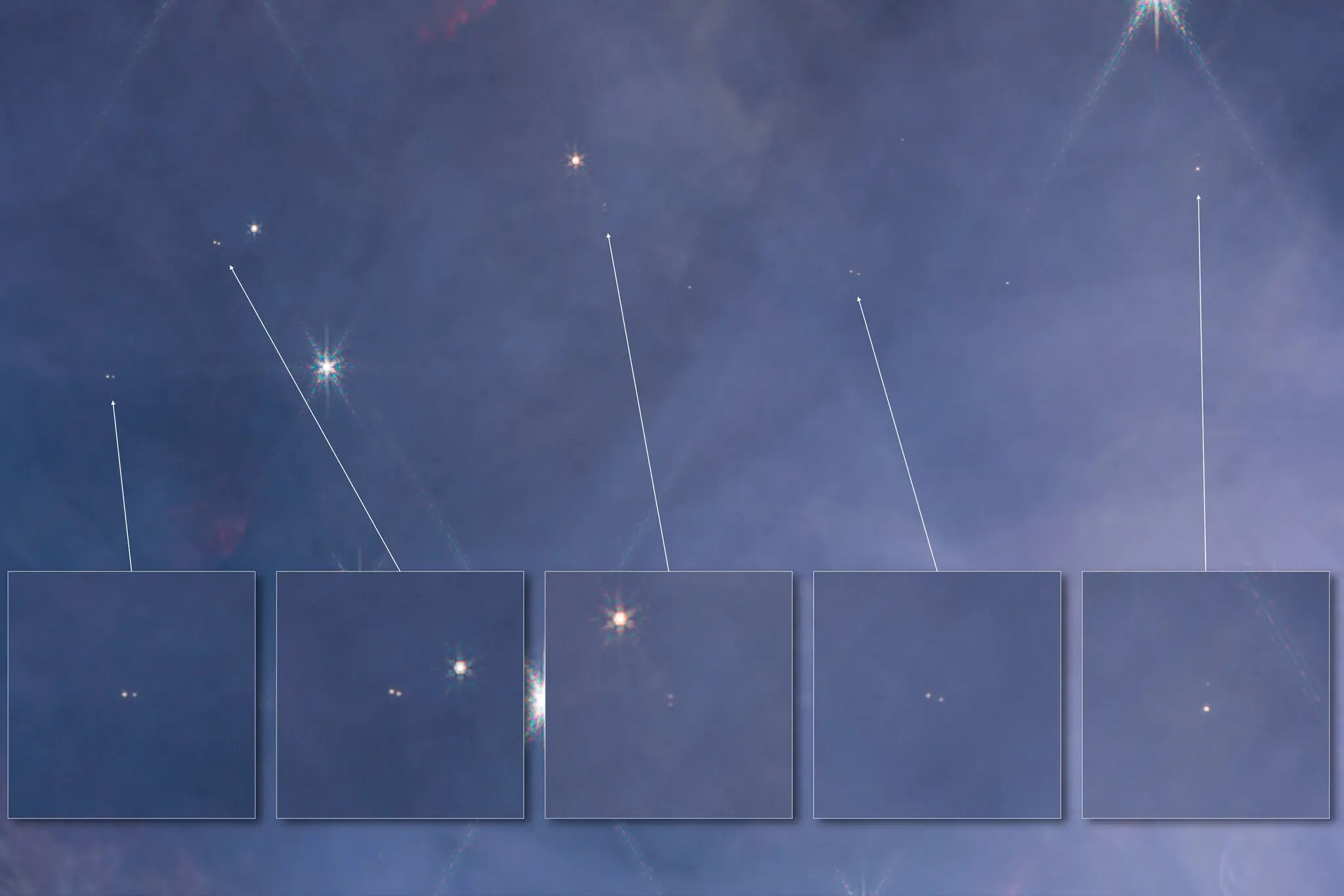Небесные тела на снимках телескопа James Webb