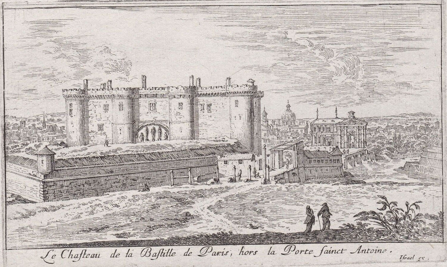Вид на Бастилию, 1650 год