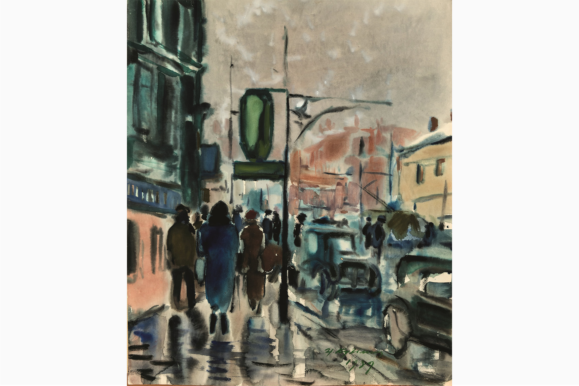 Николай Кузьмин, «На Цветном бульваре после дождя», 1939 год