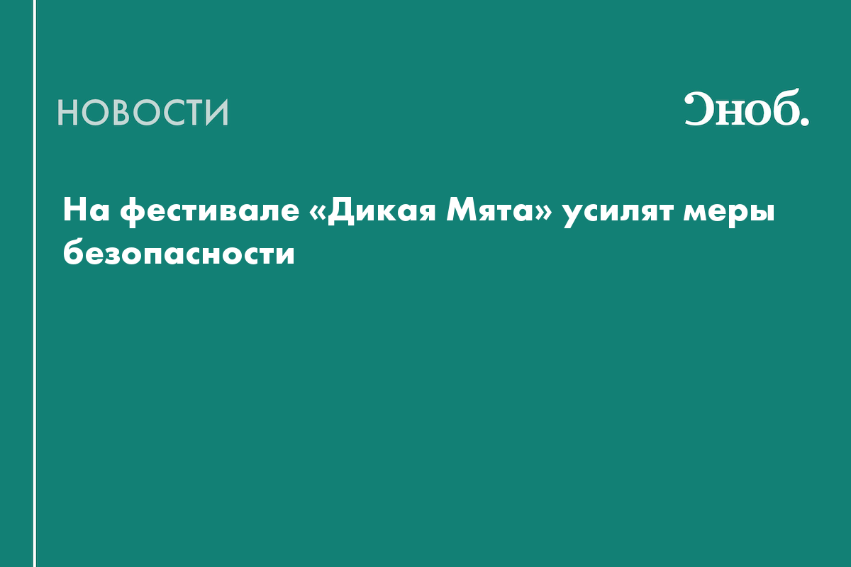 Организаторы «Дикой Мяты» рассказали о новых мерах безопасно