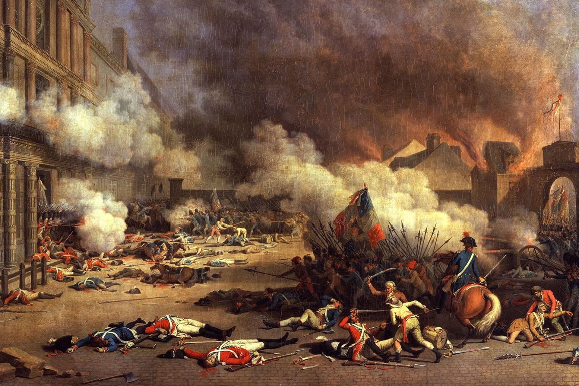 Жан Дюплесси-Берто «Штурм Тюильри 10 августа 1792». 1793 год. Версаль