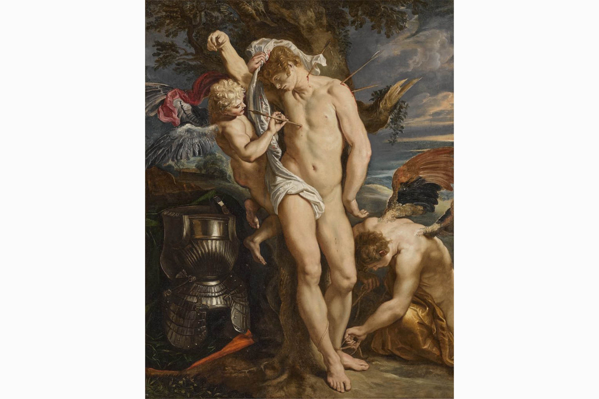 Питер Пауль Рубенс «За Святым Себастьяном ухаживают два ангела»
