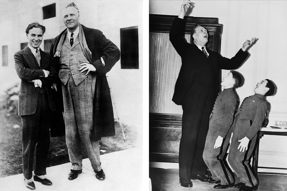 Слева: Федор Шаляпин и Чарли Чаплин, 1930 год; справа: Федор Шаляпин в Лондоне, 1938 год