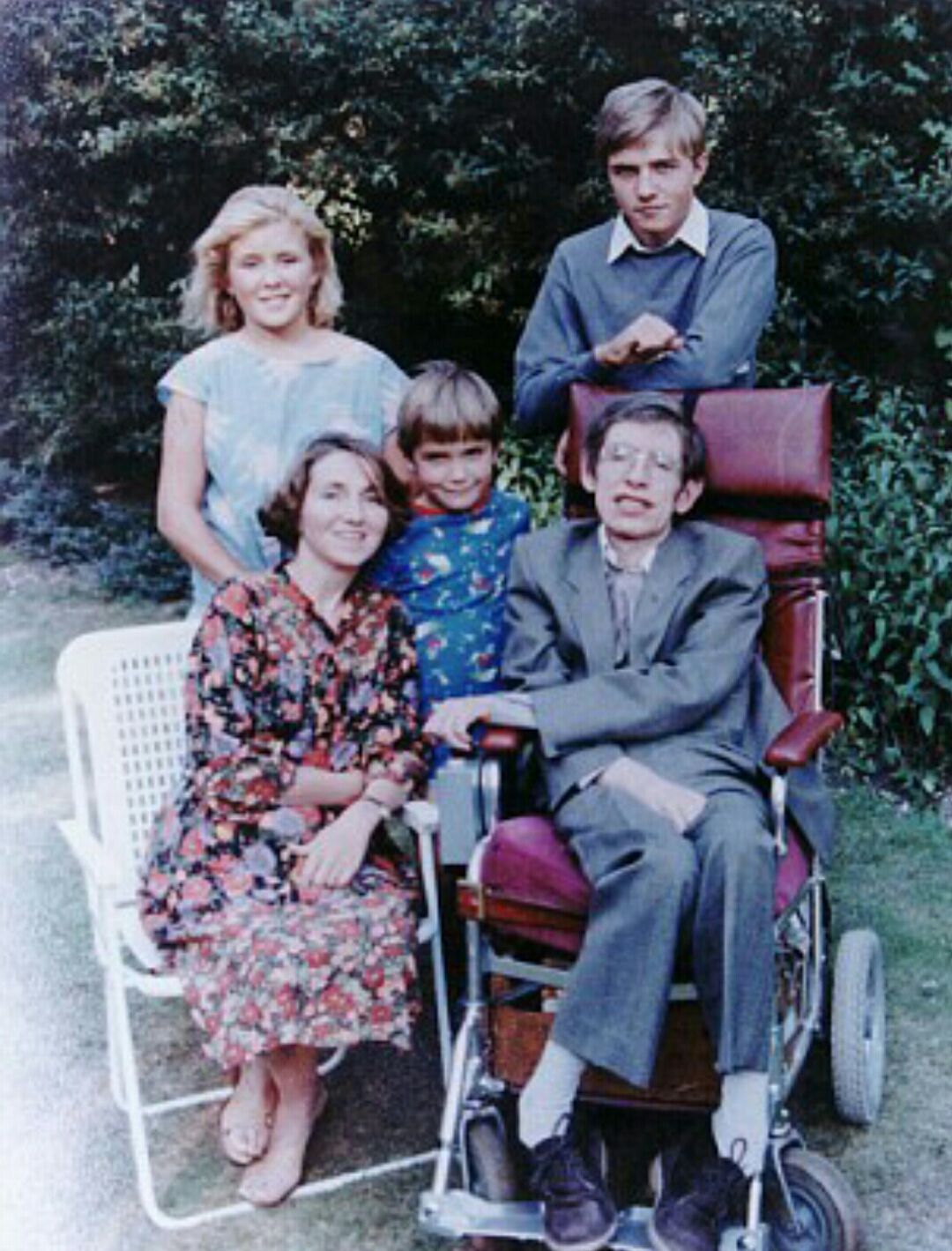 Стивен Хокинг с женой и детьми